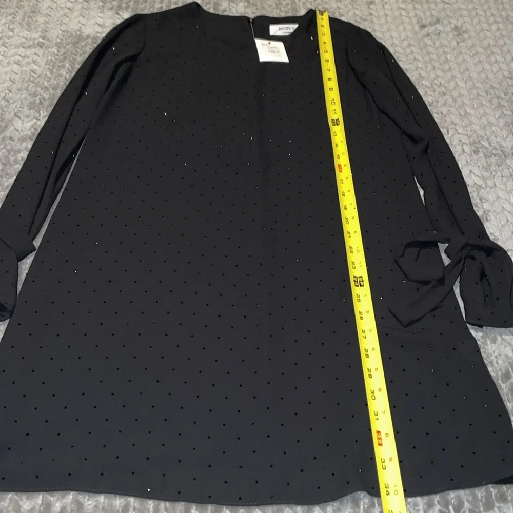 NWT Bailey 44 Anthropologie Women’s 2 Black Electric Boogie Sparkle Sequin Dress - Picture 6 of 12